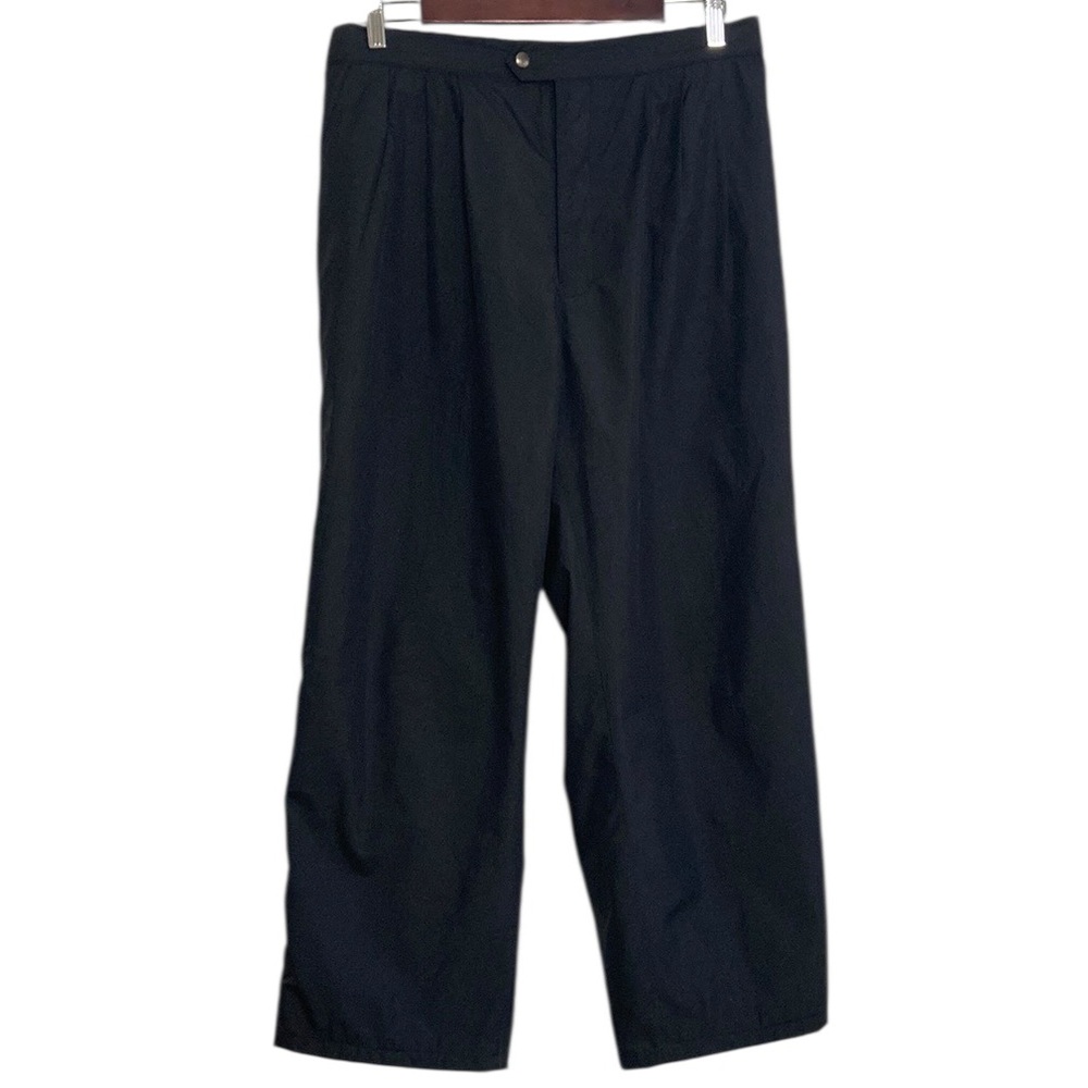 DryJoys FootJoy Pants Mens Medium Black Waterproof Wide Leg Golf 26" Inseam